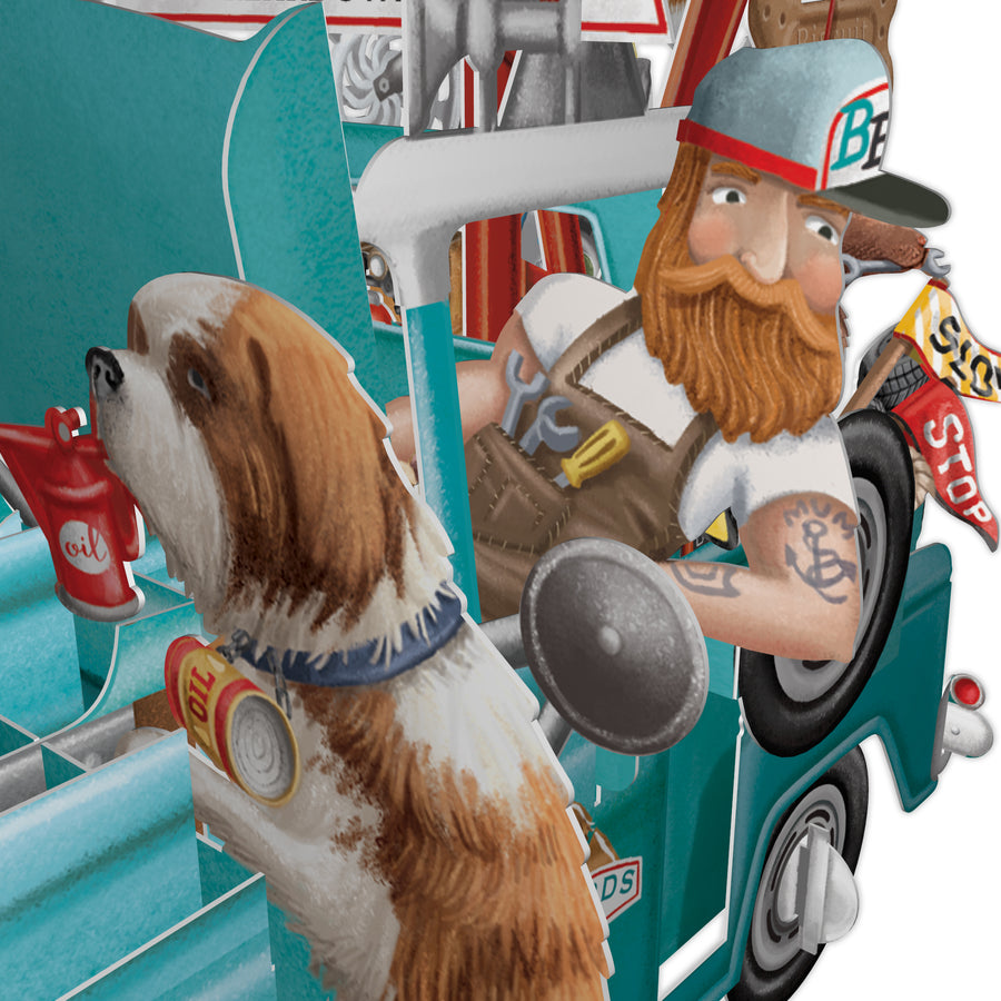 "Bernards Breakdowns" - 3D Pop Up Greetings Card