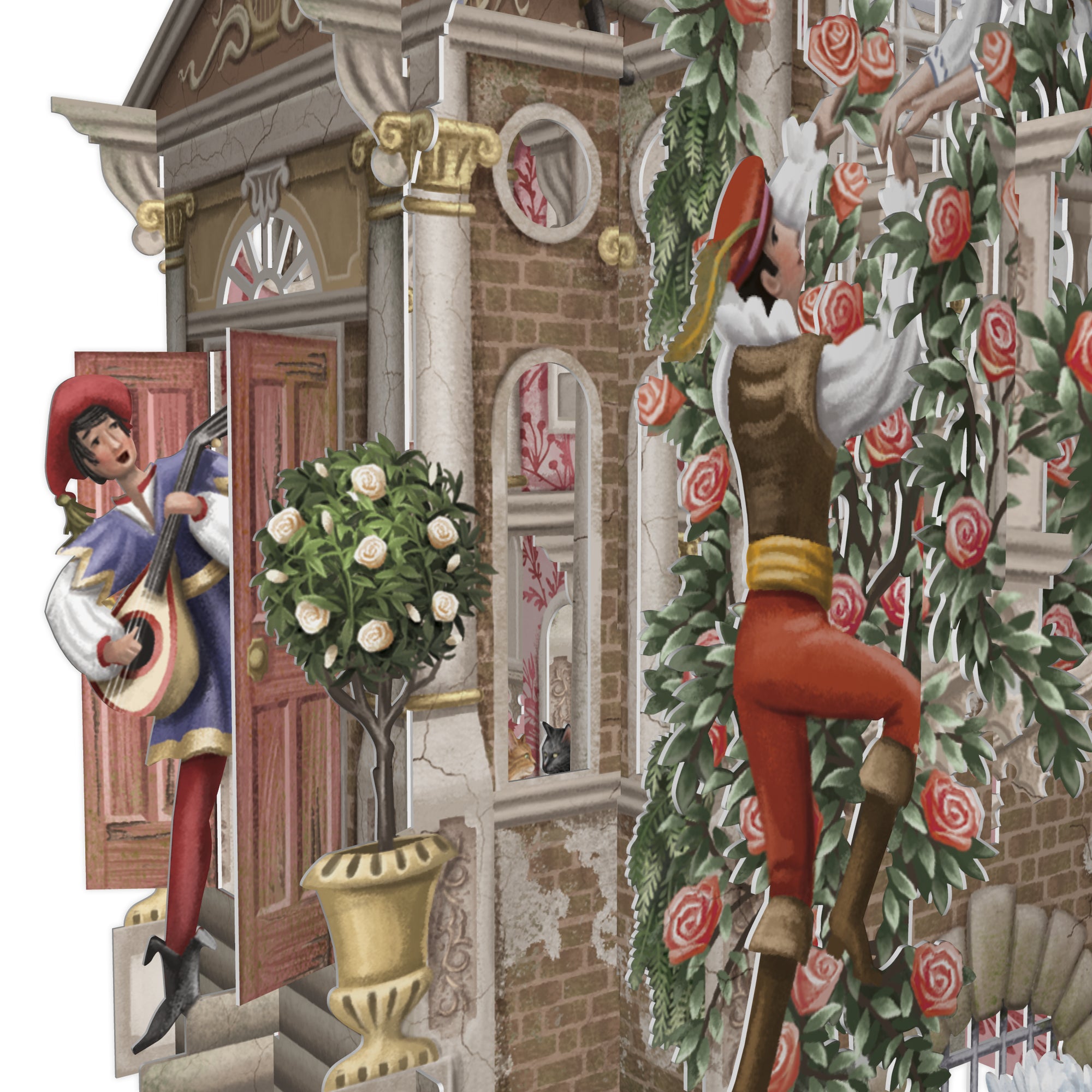 &quot;Romeo &amp; Juliet&quot; - 3D Pop Up Greetings Card