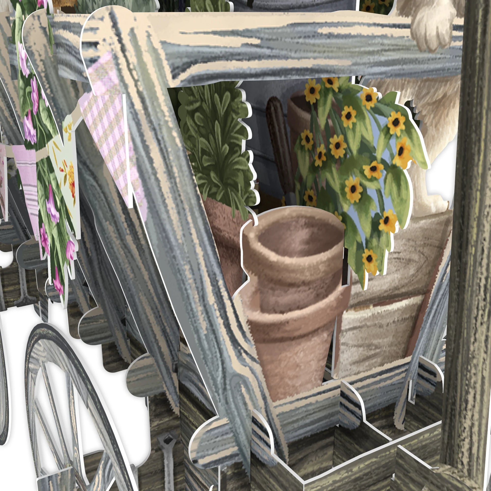 &quot;Goat Cart&quot; - 3D Pop Up Greetings Card