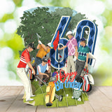 3D Pop Up Card 60 Today Golfer TW038