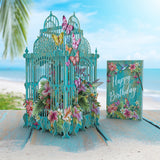 3D Pop Up Card Tropical Cage 3D022