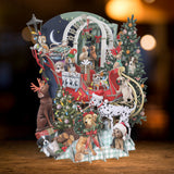 3D Pop Up Christmas Card Doggies Galore XTW010