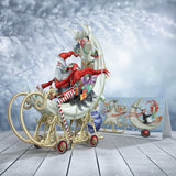 3D Pop Up Christmas Card Santa's MoonBike