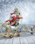 3D Pop Up Christmas Card Santa's MoonBike