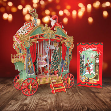 3D Pop Up Christmas Card Santa's Puppet Theatre X3D0