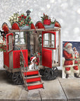 3D Pop Up Christmas Card Santa's Shepherd's Hut X3D015