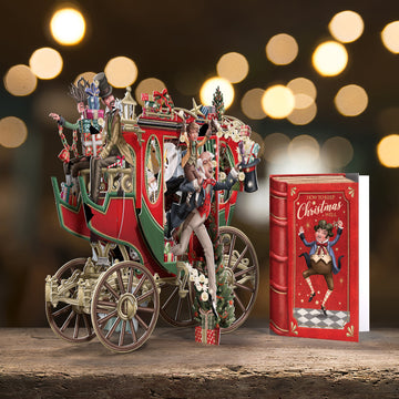 3D pop Up Christmas Card Scrooge Christmas Carol X3D024