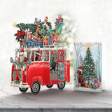 3D Pop Up Christmas Card Santa's CamperX3D023