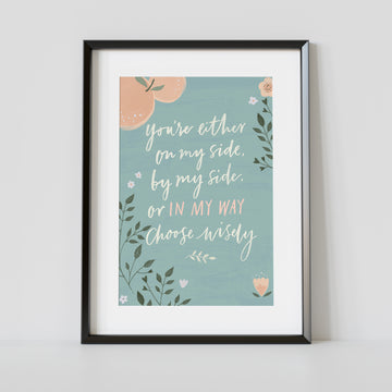 "By My Side" Art Poster