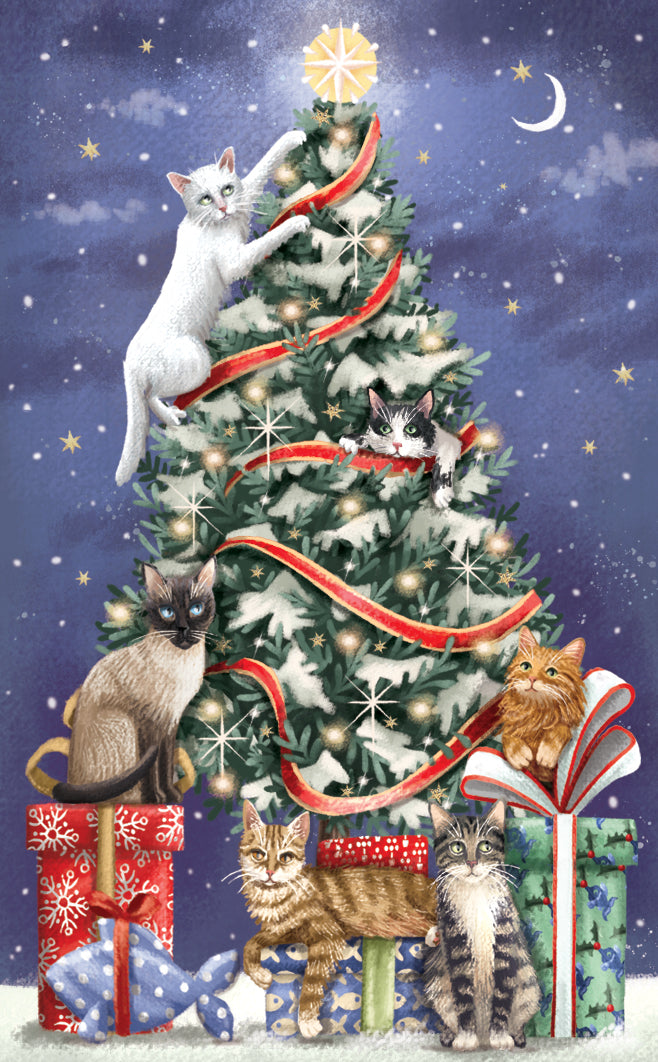 &quot;Santa&#39;s Cat Sleigh&quot; - 3D Pop Up Christmas Card