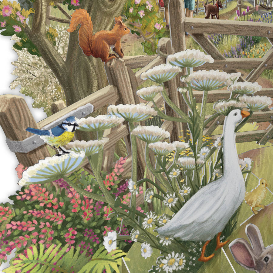 "Countryside" - Top of the World Pop Up Greetings Card