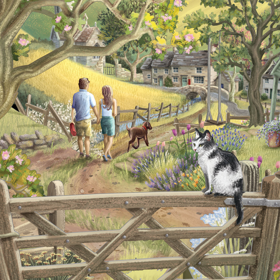 "Countryside" - Top of the World Pop Up Greetings Card