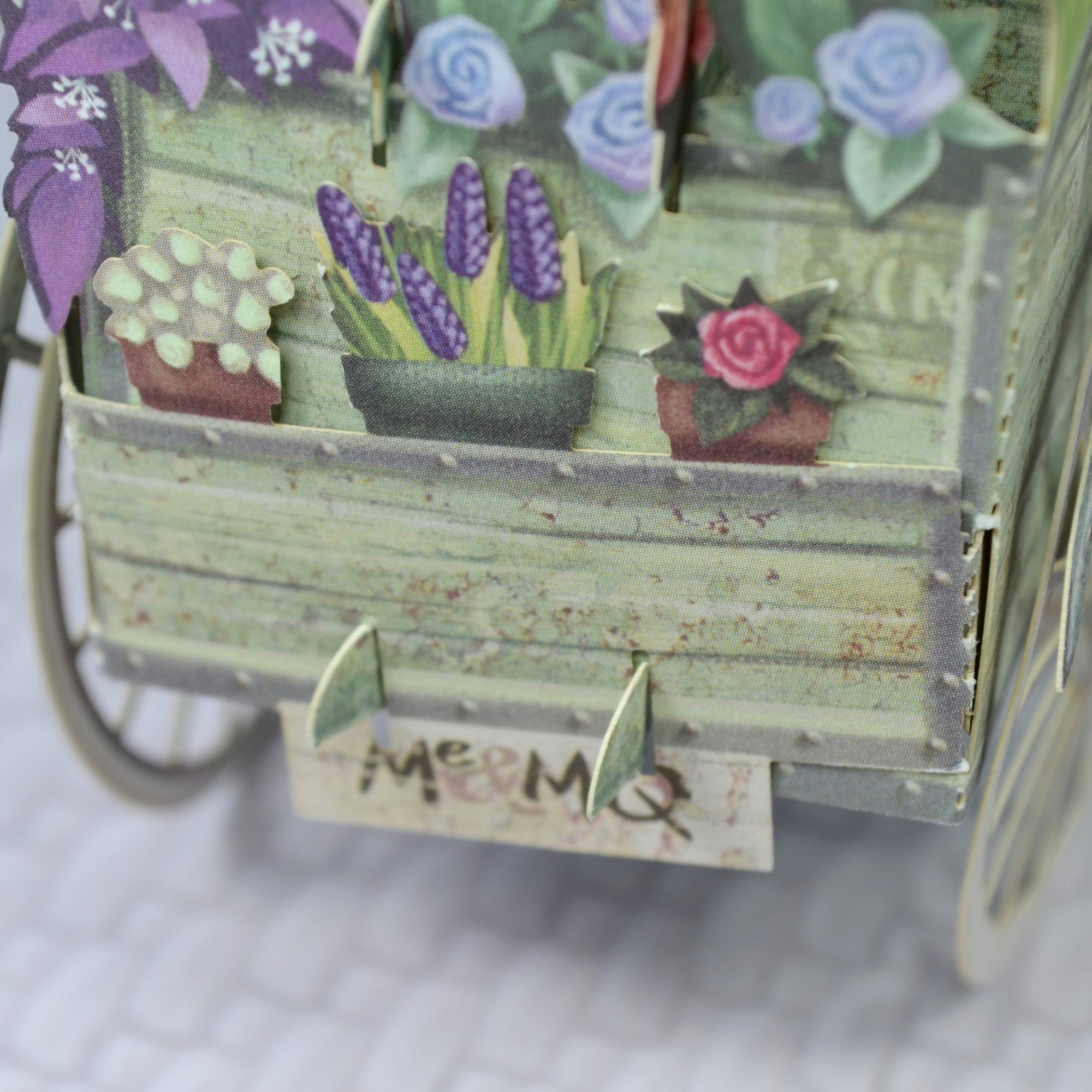 &quot;The Flower Seller&#39;s Bicycle&quot; - 3D Pop Up Greetings Card
