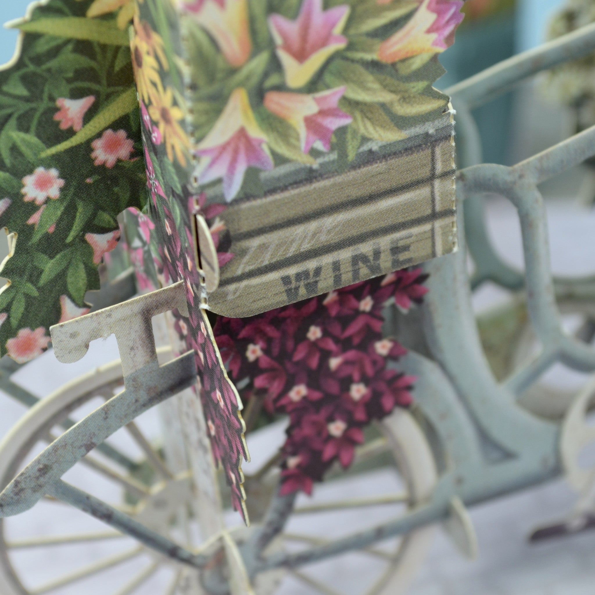 &quot;The Flower Seller&#39;s Bicycle&quot; - 3D Pop Up Greetings Card