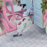 "The Flower Seller's PINK Bicycle" - 3D Pop Up Greetings Card