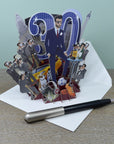 30th Birthday Man - Top of the World Pop Up Greetings Card