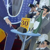 30th Birthday Man - Top of the World Pop Up Greetings Card