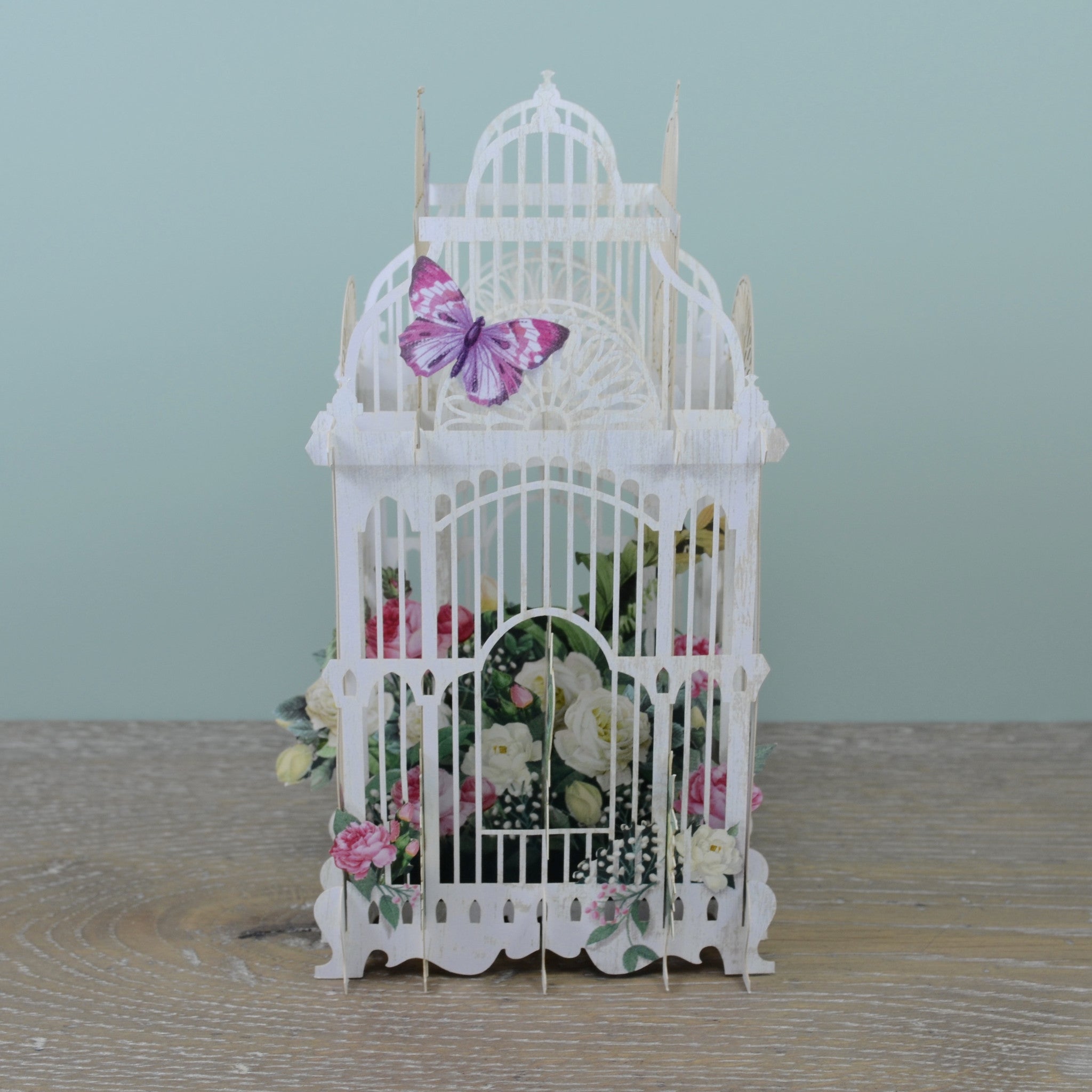 &quot;75 Today Flower Cage&quot; - 3D Pop Up Greetings Card