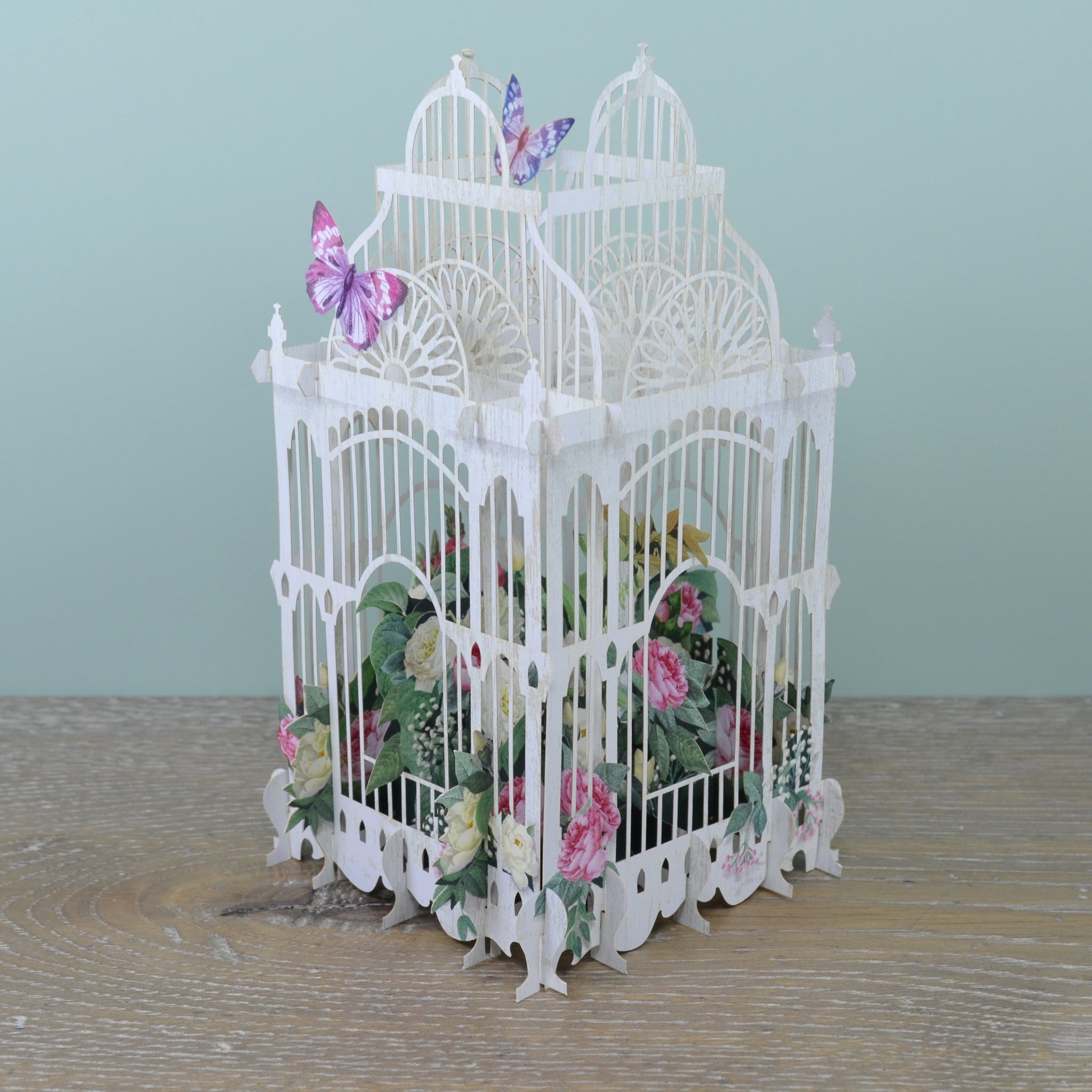 &quot;70 Today Flower Cage&quot; - 3D Pop Up Greetings Card