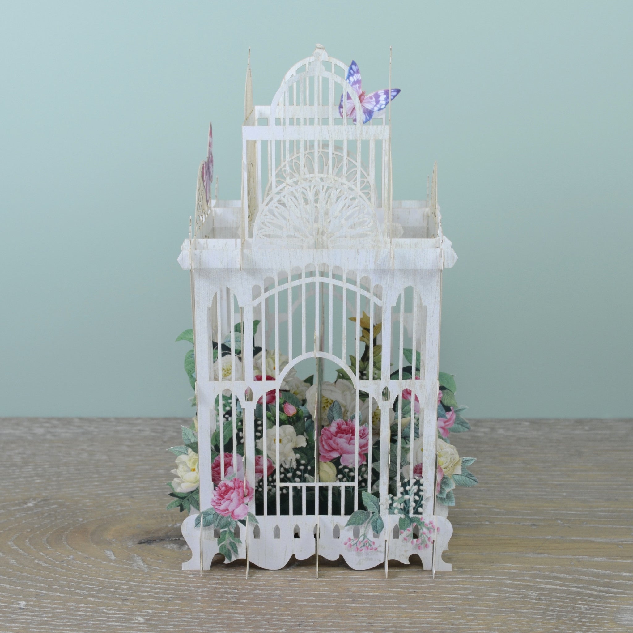 &quot;65 Today Flower Cage&quot; - 3D Pop Up Greetings Card
