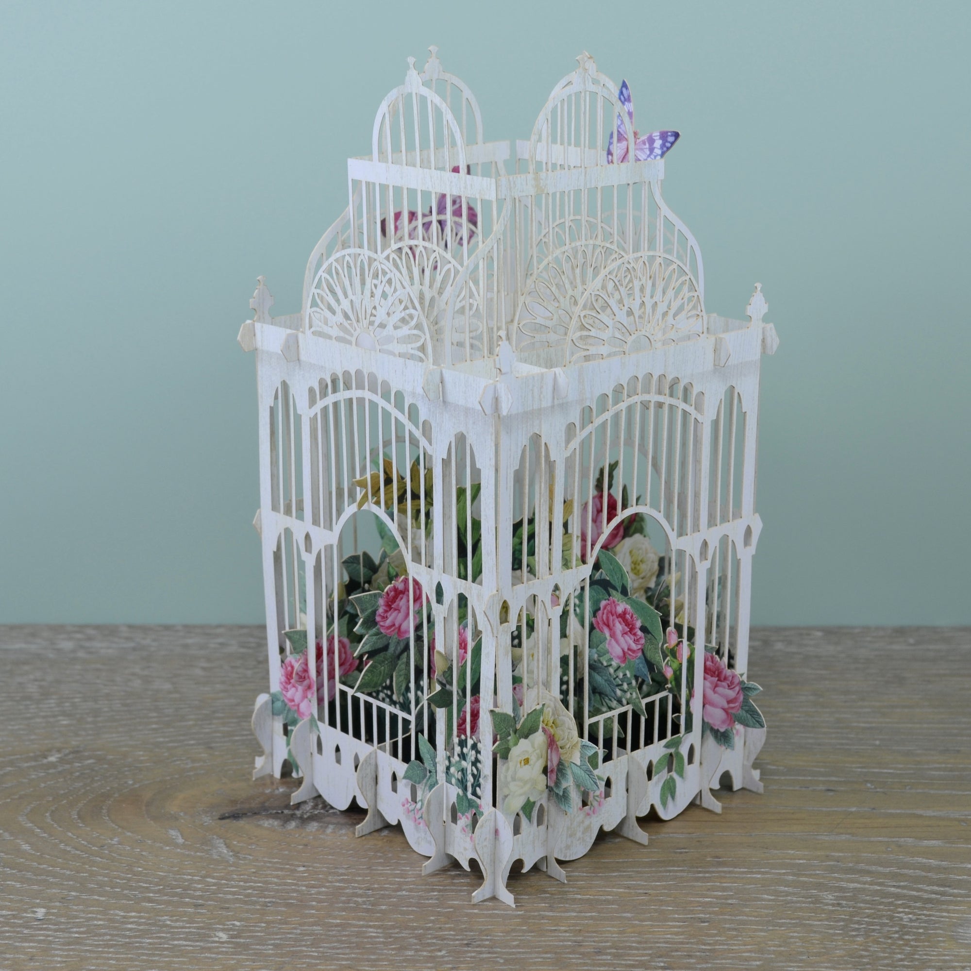 &quot;70 Today Flower Cage&quot; - 3D Pop Up Greetings Card