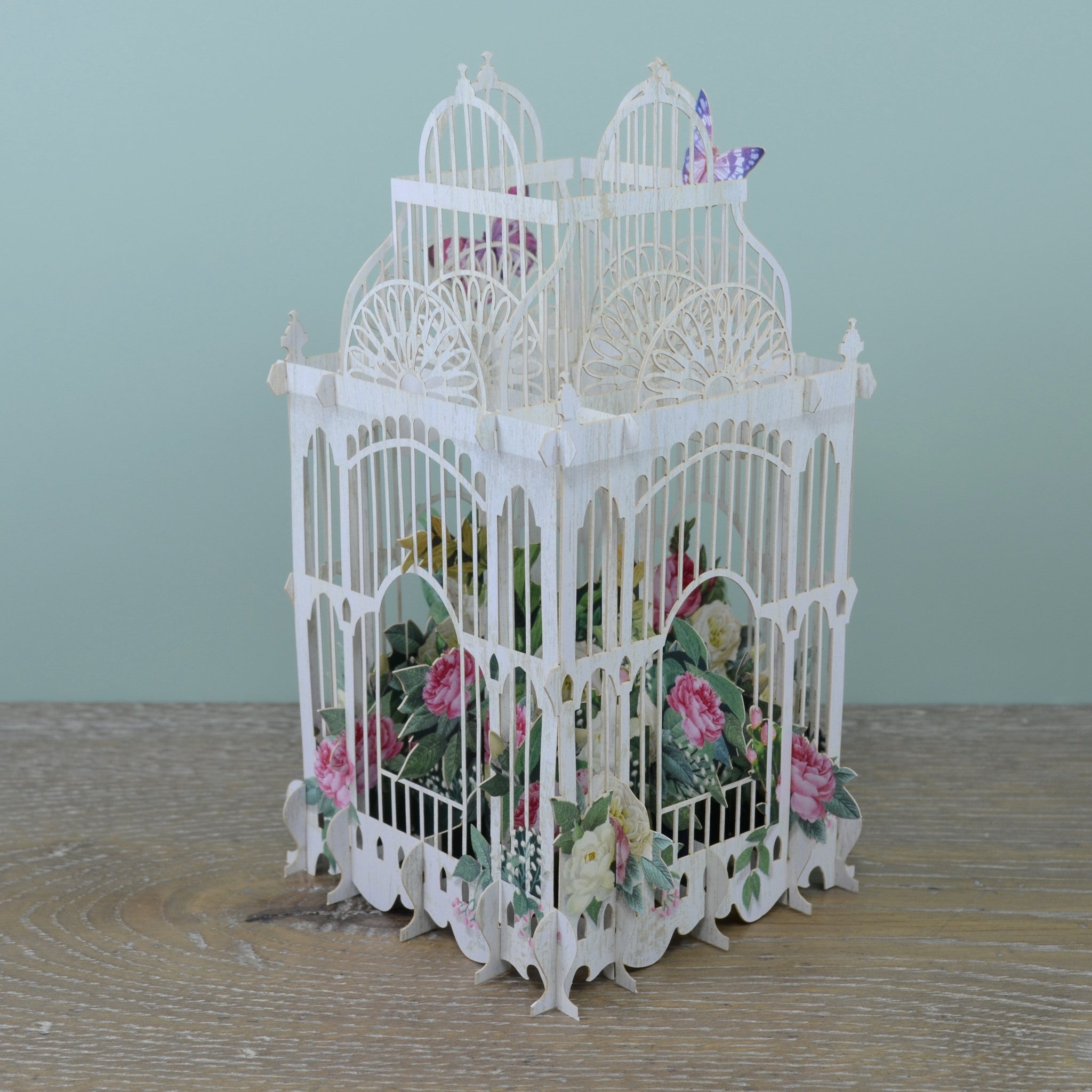 &quot;85 Today Flower Cage&quot; - 3D Pop Up Greetings Card