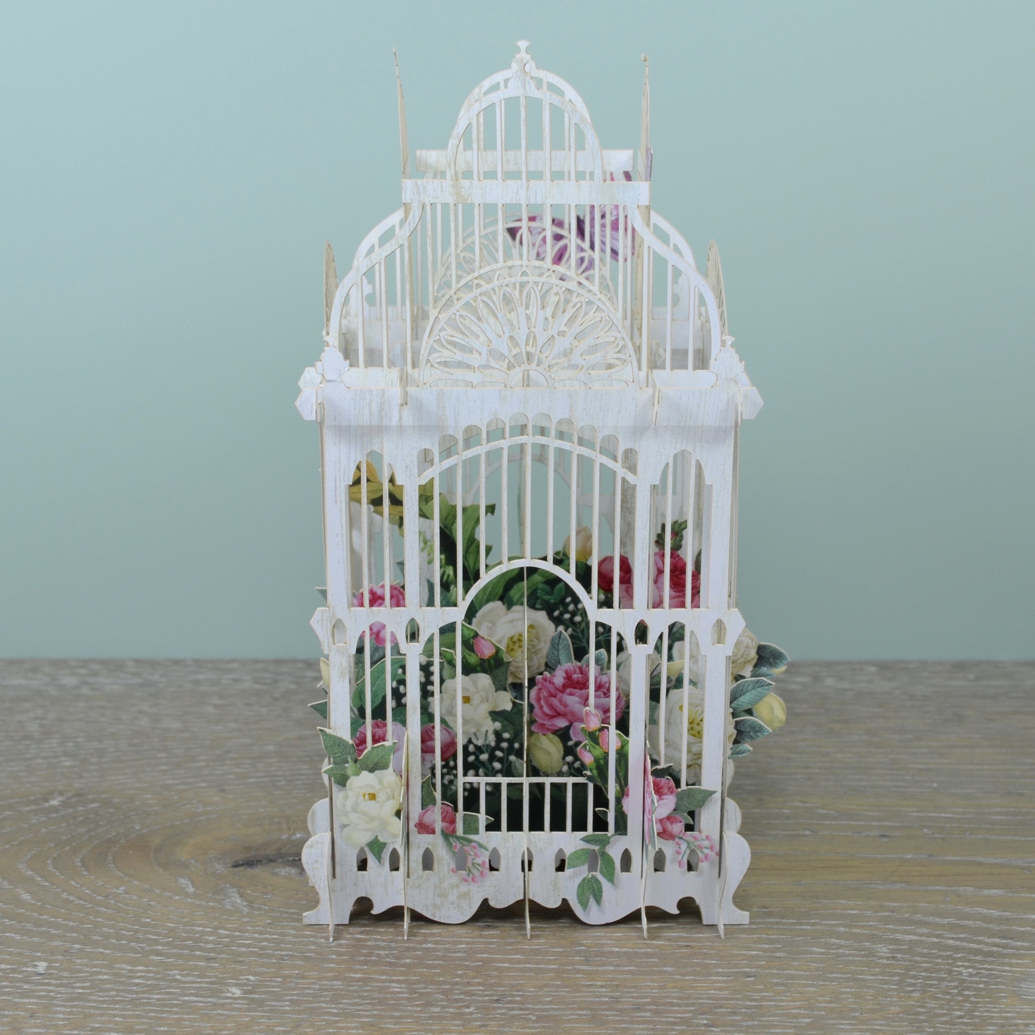 &quot;75 Today Flower Cage&quot; - 3D Pop Up Greetings Card
