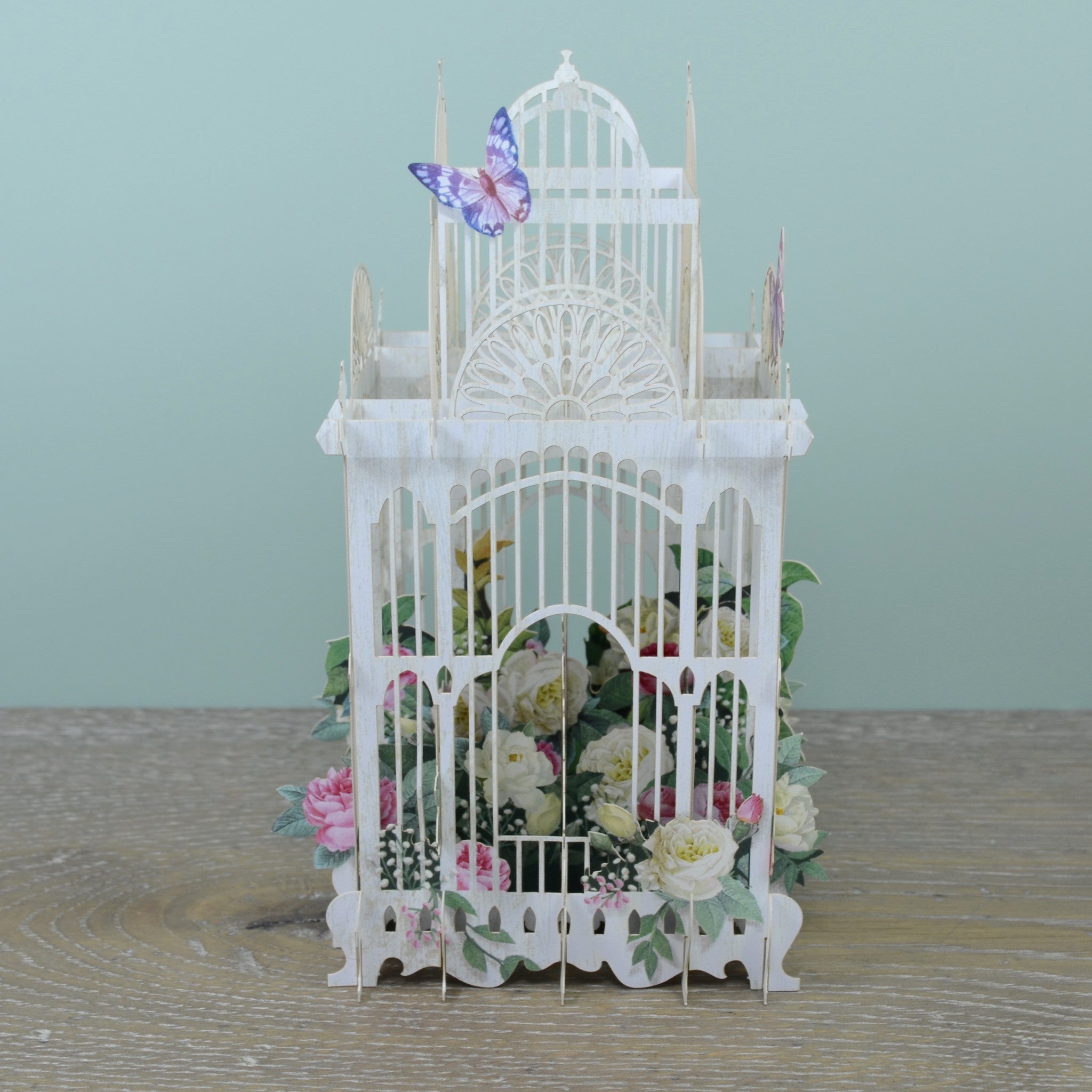 &quot;60 Today Flower Cage&quot; - 3D Pop Up Greetings Card