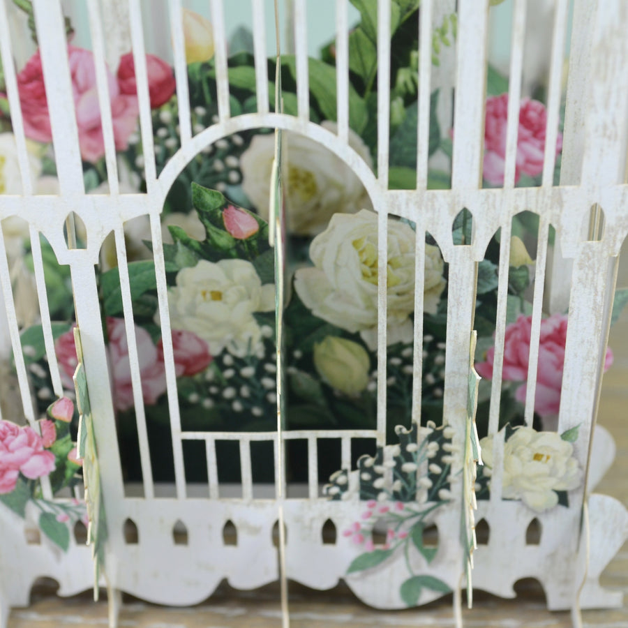 "75 Today Flower Cage" - 3D Pop Up Greetings Card