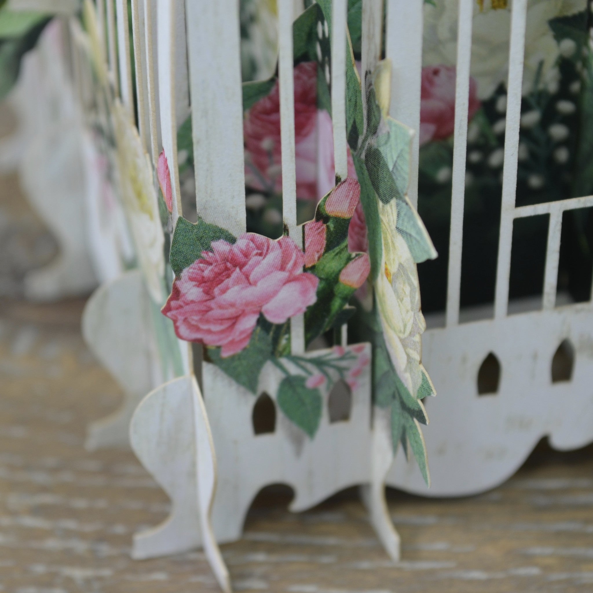 &quot;85 Today Flower Cage&quot; - 3D Pop Up Greetings Card