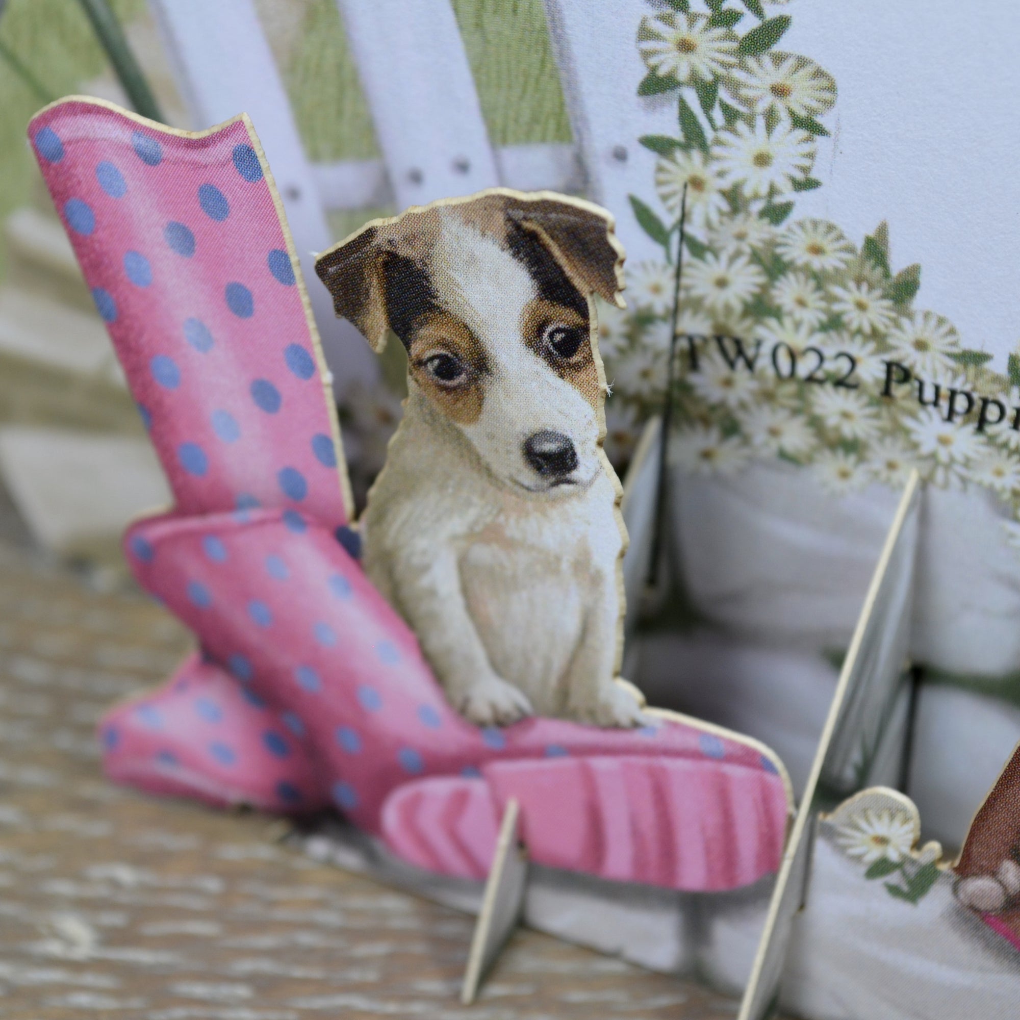 &quot;Happy Birthday&quot; Puppies - Top of the World Pop Up Greetings Card