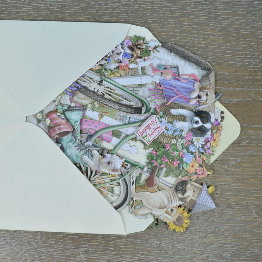 "Happy Birthday" Puppies - Top of the World Pop Up Greetings Card