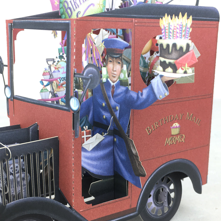 Birthday Postman and the Dog came too - 3D Pop Up Greetings Card