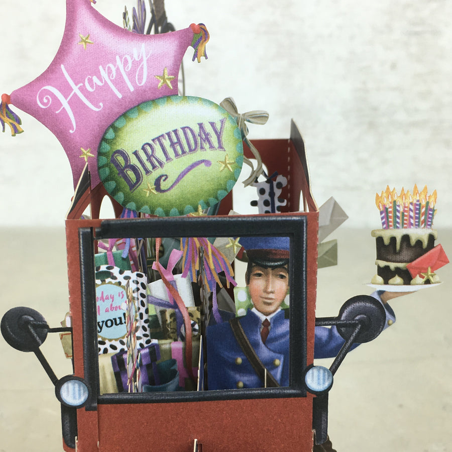 Birthday Postman and the Dog came too - 3D Pop Up Greetings Card