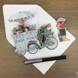 The Ice-cream Vendor - 3D Pop Up Greetings Card
