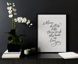 "Mum It's The Little Things" Art Poster
