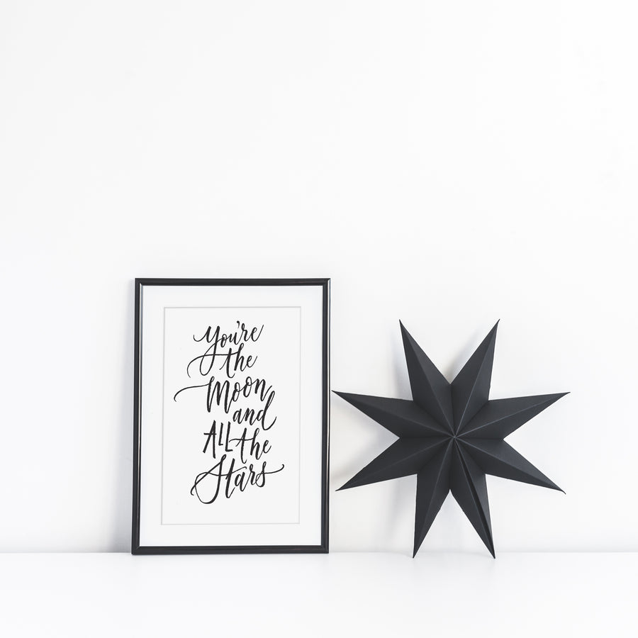 "Stars & Moon" Art Poster