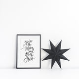 "Stars & Moon" Art Poster