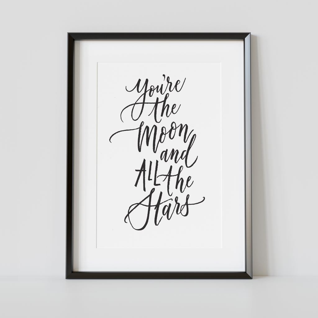 "Stars & Moon" Art Poster