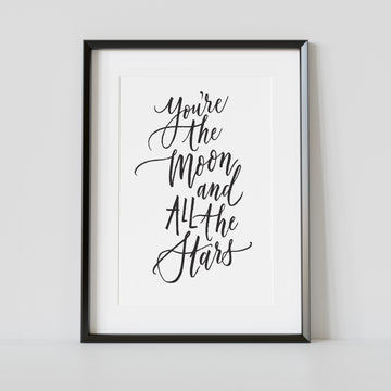 "Stars & Moon" Art Poster