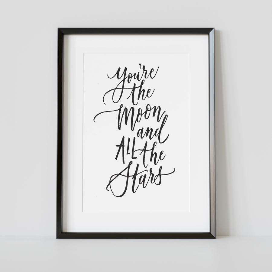 "Stars & Moon" Art Poster