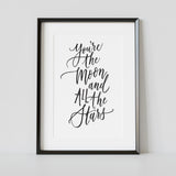"Stars & Moon" Art Poster