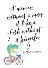 "Fish on a Bicycle" Art Poster