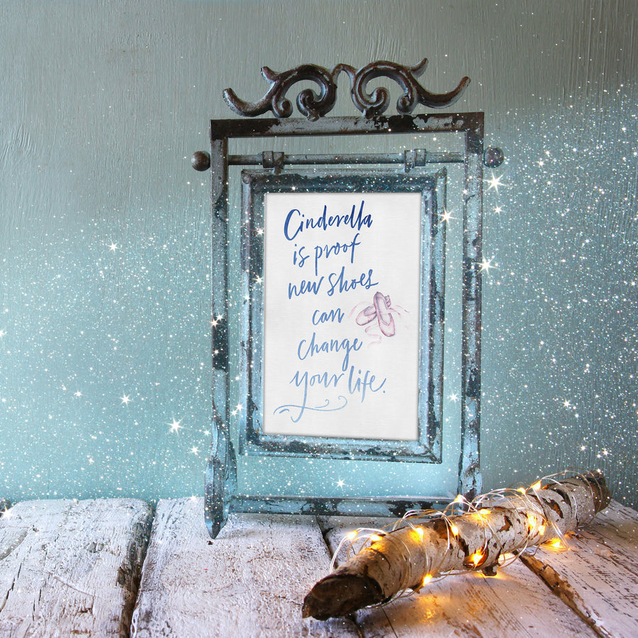 "Cinderella's Shoes" Art Poster