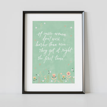 "Right First Time" Art Poster