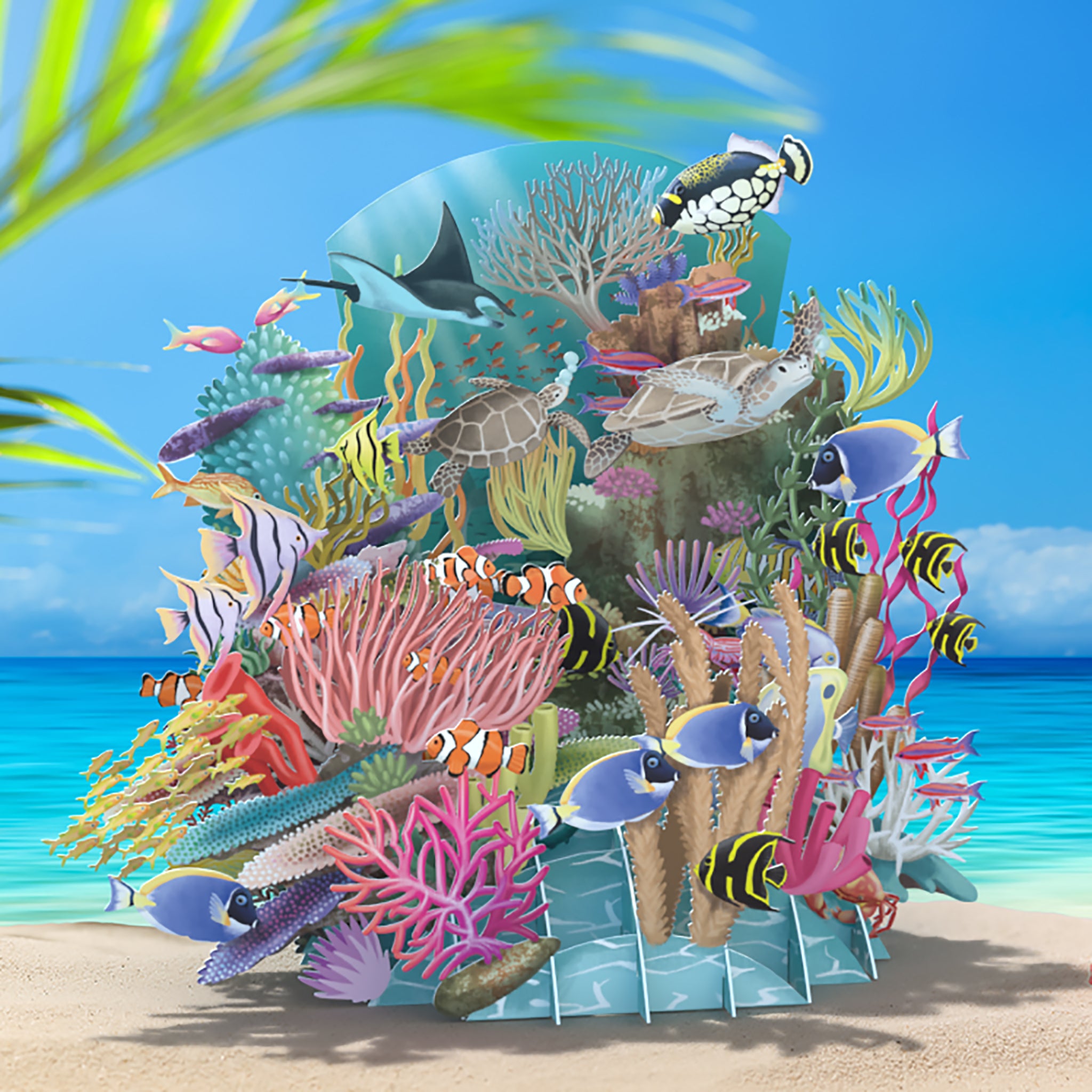 Me&amp;McQ 3D Card Coral Reef Pop Up Card