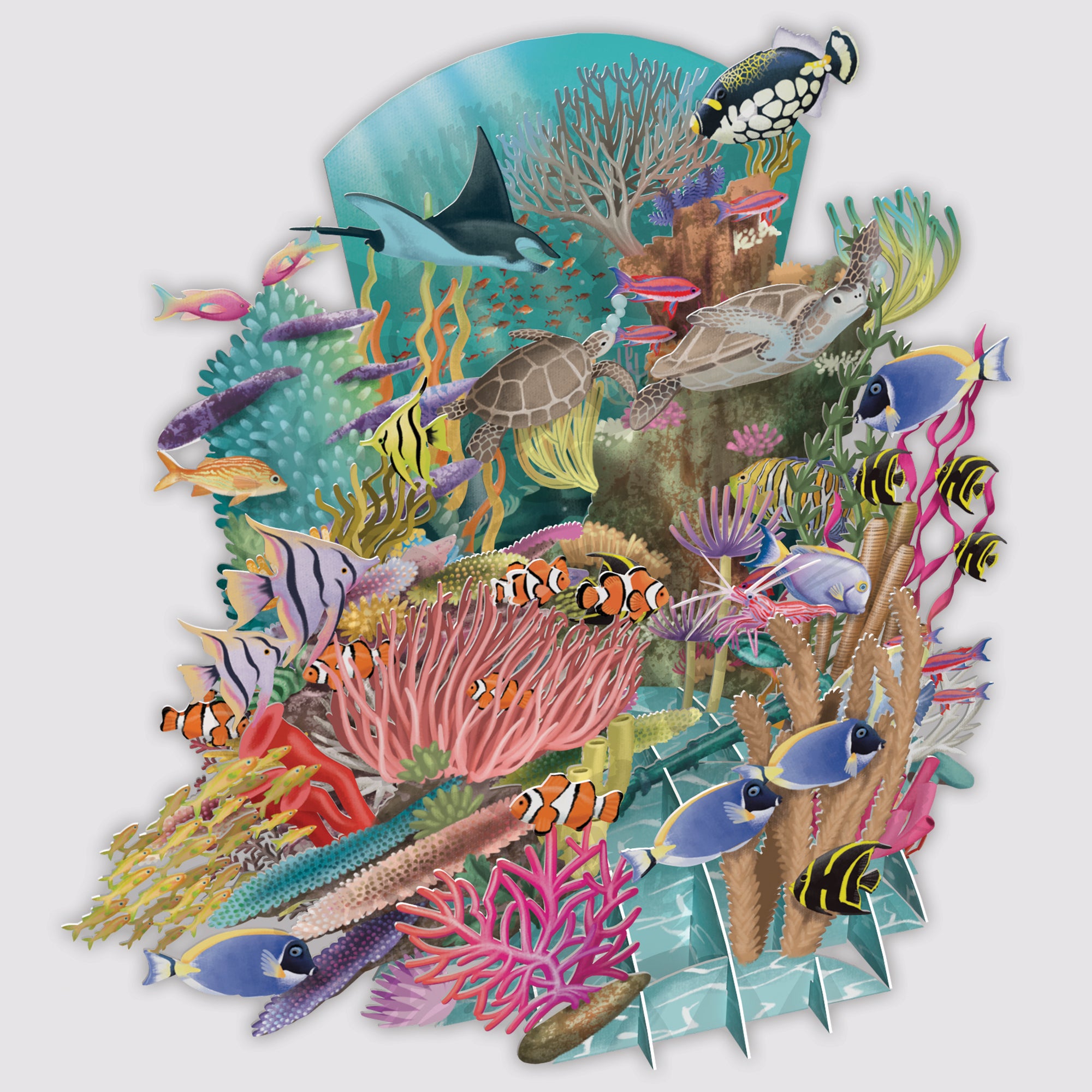 Coral Reef 3D Pop Up Greeting Card