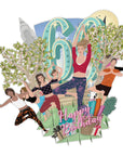 "60 Today Yoga World" - Top of the World Pop Up Greetings Card