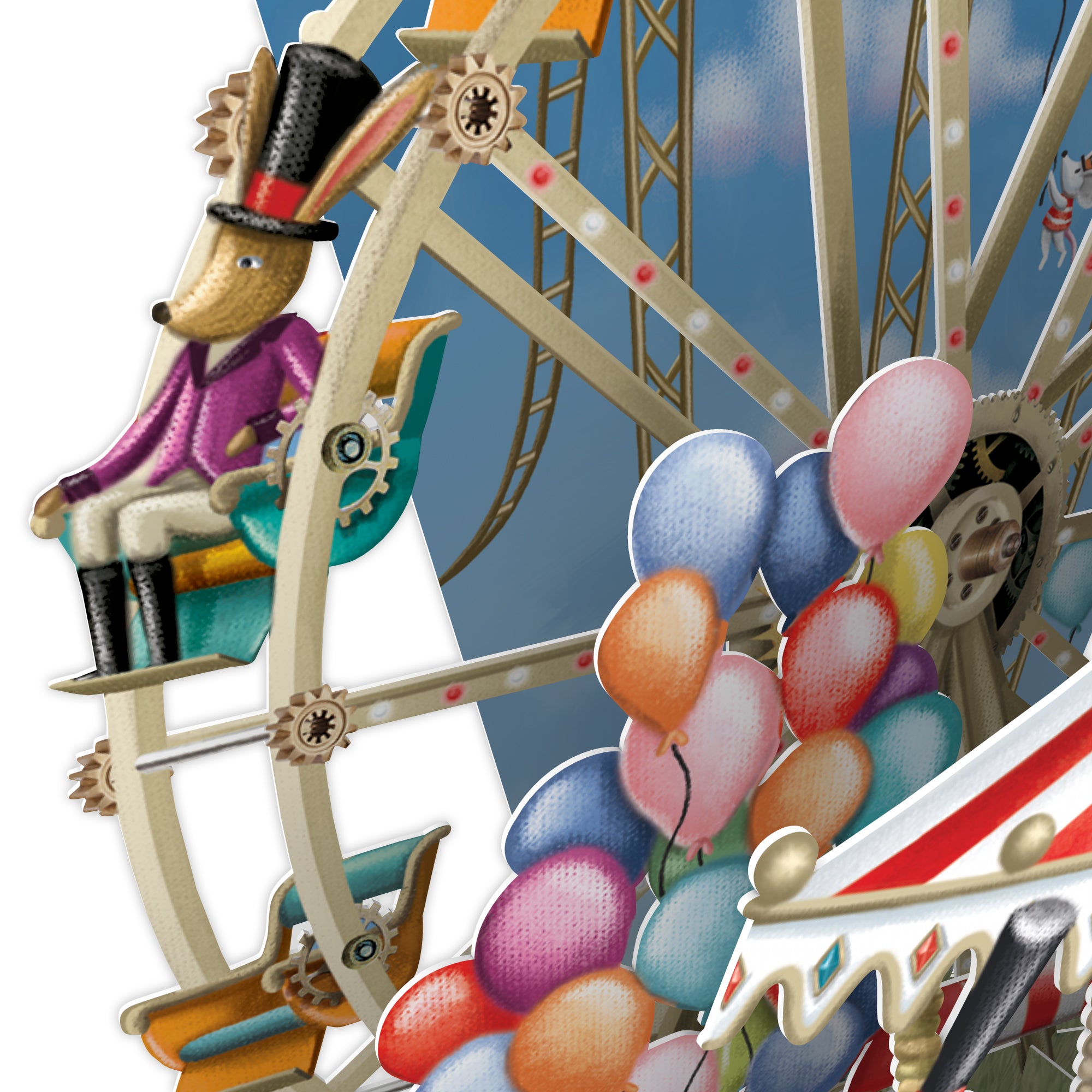 Carousel Capers - Top of the World Pop Up Greetings Card