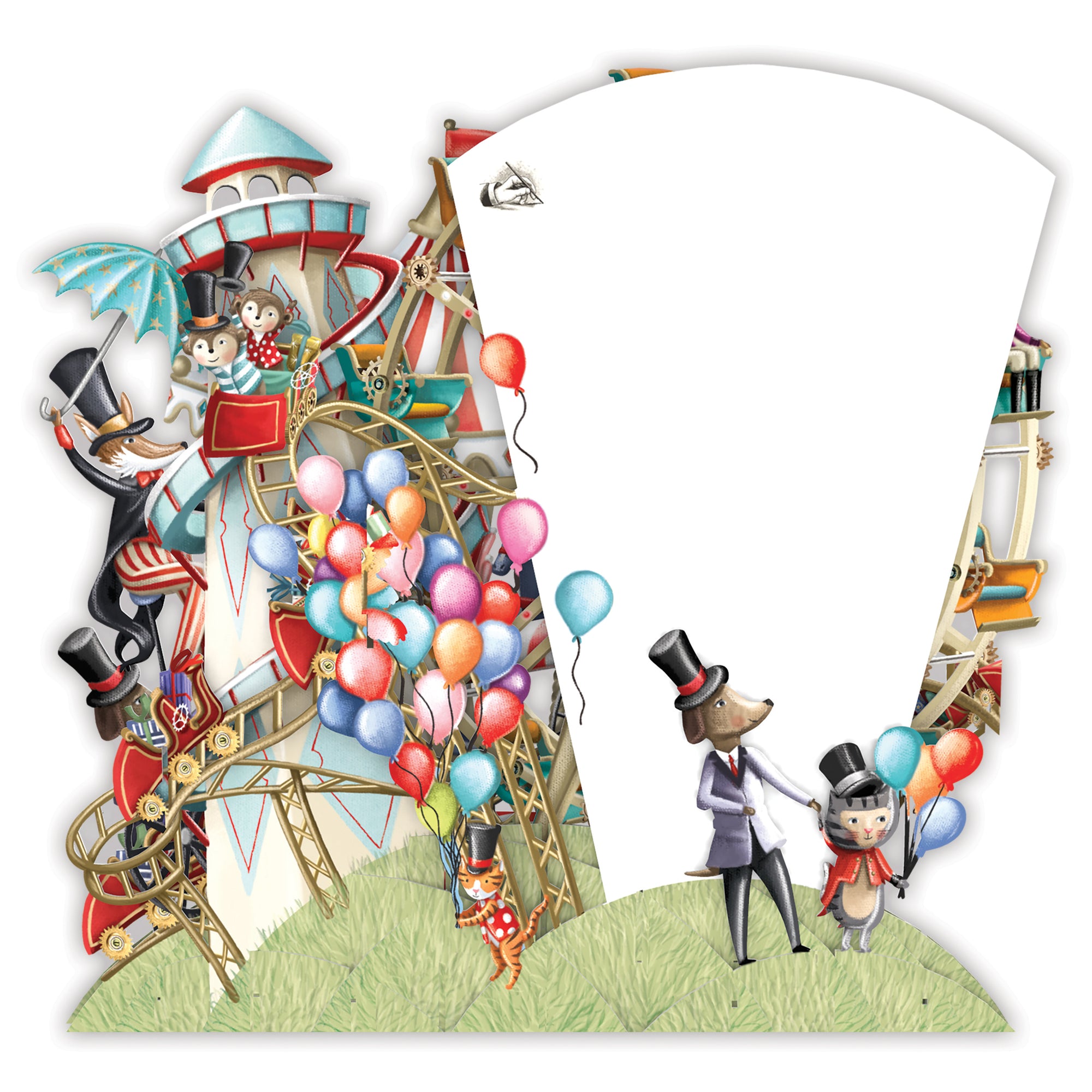 Carousel Capers - Top of the World Pop Up Greetings Card